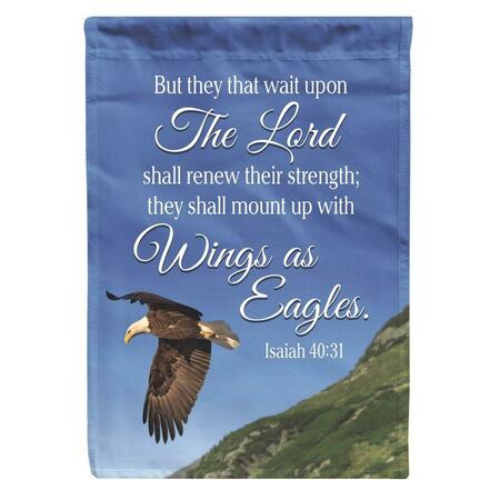 RECINTO 13 x 18 in. Eagle Isaiah 40-31 Polyester Printed Garden Flag RE3460618
